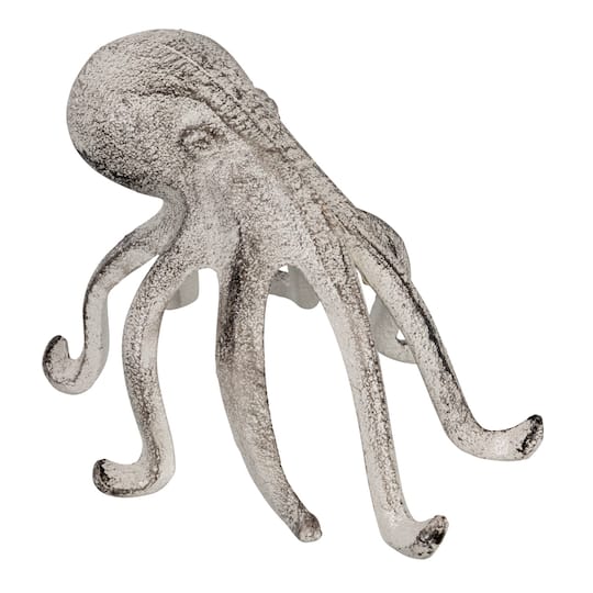 6&#x22; Whitewash Octopus Figurine Phone &#x26; Tablet Holder